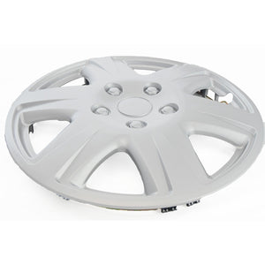 Trim Illusion - Silver Patented Snap-on Wheel Cover Set 05-08 Toyota Corolla, 2016 Nissan Versa 4 PCS