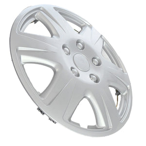Trim Illusion - Silver Patented Snap-on Wheel Cover Set 05-08 Toyota Corolla, 2016 Nissan Versa 4 PCS
