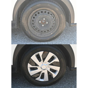 Trim Illusion - 19-24 Nissan Altima Silver/Gloss Black Patented Snap-on Wheel Cover Set 4 PCS