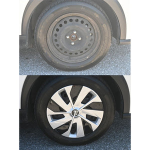 Trim Illusion - 19-24 Nissan Altima Silver/Gloss Black Patented Snap-on Wheel Cover Set 4 PCS