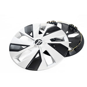 Trim Illusion - Silver/Gloss Black Patented Snap-on Wheel Cover Set 4 PCS