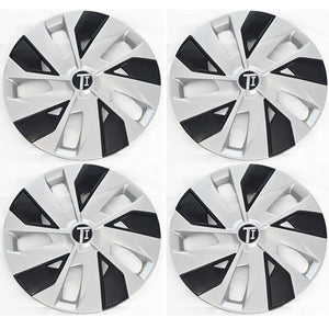 Trim Illusion - Silver/Gloss Black Patented Snap-on Wheel Cover Set 4 PCS