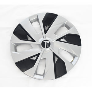 Trim Illusion - Silver/Gloss Black Patented Snap-on Wheel Cover Set 4 PCS