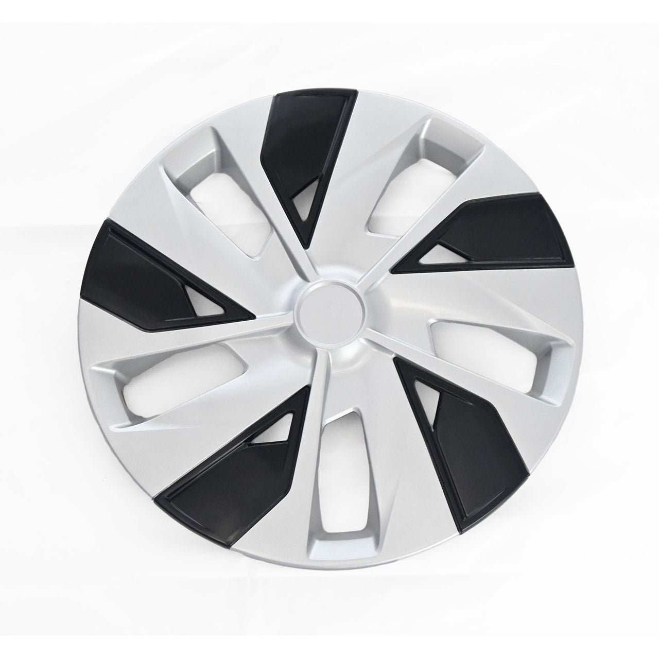 Trim Illusion - Silver/Gloss Black Patented Snap-on Wheel Cover Set 4 PCS