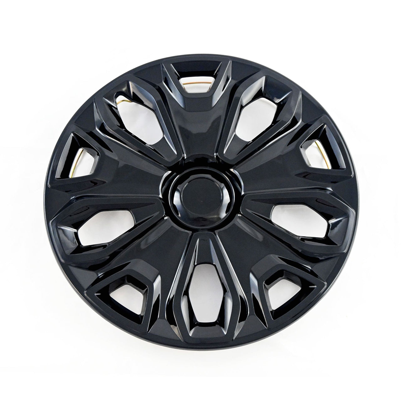 Trim Illusion - Gloss Black Patented Snap-on Wheel Cover Set 15-23 Ford Transit Connect 4 PCS