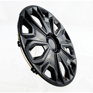 Trim Illusion - Gloss Black Patented Snap-on Wheel Cover Set 15-23 Ford Transit Connect 4 PCS