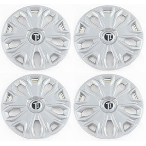 Trim Illusion - Silver Patented Snap-on Wheel Cover Set 15-23 Ford Transit Connect 4 PCS