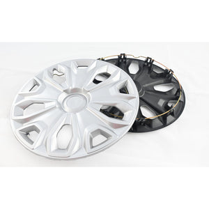 Trim Illusion - Silver Patented Snap-on Wheel Cover Set 15-23 Ford Transit Connect 4 PCS