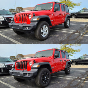 Trim Illusion - Gloss Black Patented Snap-on W/Tape Patented Door Handle Cover 18-23 Jeep Wrangler, 20-23 Jeep Gladiator W/ Smart Key 10 PCS