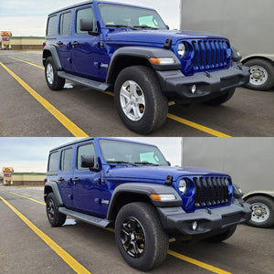 Trim Illusion - Gloss Black Patented Snap-on W/Tape Patented Door Handle Cover 18-23 Jeep Wrangler, 20-23 Jeep Gladiator W/ Smart Key 10 PCS